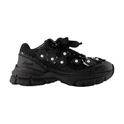 Axel Arigato Marathon Flwr Runner Sneakers In Black