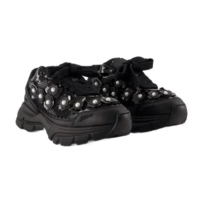 Axel Arigato Marathon Flwr Runner Sneakers In Black