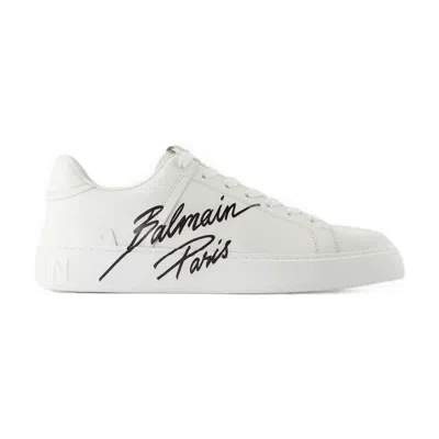 Balmain B-court Low-top Sneakers In White