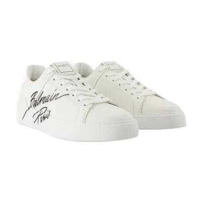 Balmain B-court Low-top Sneakers In White