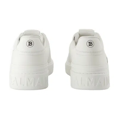 Balmain B-court Low-top Sneakers In White