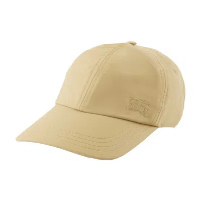 Burberry Women Beige Cotton Baseball Cap In Beige
