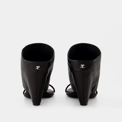 Shop Courrèges Sandals In Black