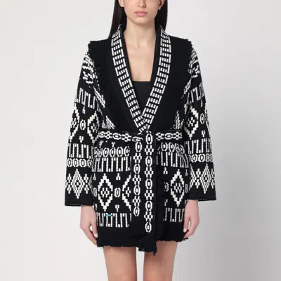 Alanui Geometric Patterned Virgin Wool And Cotton Cardigan