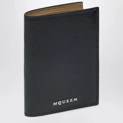 Shop Alexander Mcqueen Alexander Mc Queen Black/tan Bi Fold Wallet