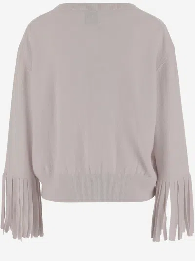 Allude Grey Bangs Wool Sweater