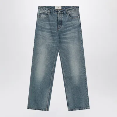 Ami Alexandre Mattiussi Ami Paris Wide Washed Denim Jeans Men