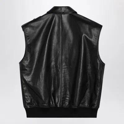 Anine Bing Sonnie Black Leather Gilet