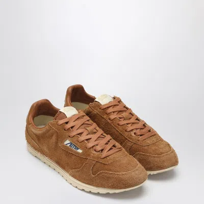 Autry 'windspin Low' Brown Sneaker With Logo On The Side And On The Heel In Brown