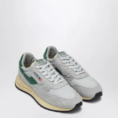 Autry Reelwind Super Vintage Grey Sneakers With Logo Patch On The Tongue And Contrasting Heel In Fabric An In Gray