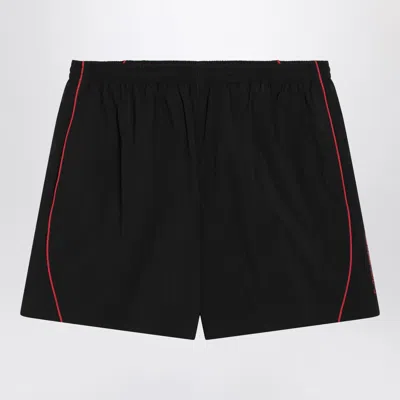 Balenciaga Rainbow Logo Elastic Waist Mesh Swim Shorts