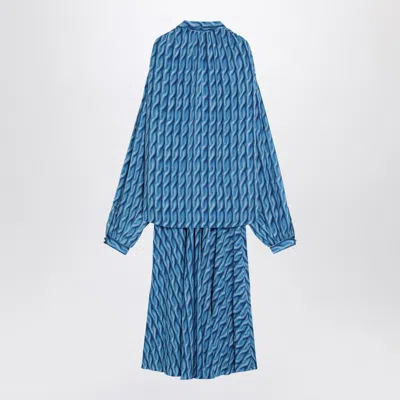 Balenciaga Midi Dress With Bow And Print