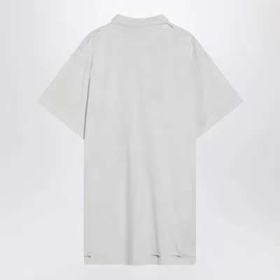 Balenciaga White T-shirt With Logo Printed On The Front And Torn Details In Cotton Woman