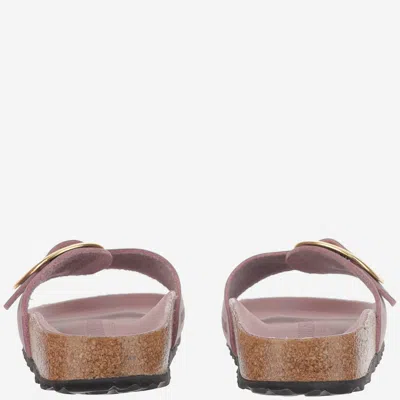 Birkenstock 'madrid Big Buckle' Leather Slippers In Lilac