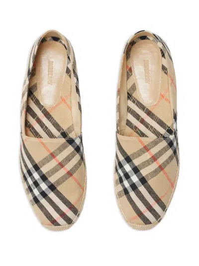 Burberry Women Embroidered Canvas Espadrilles In Neutrals