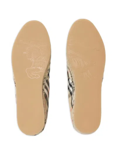 Burberry Women Embroidered Canvas Espadrilles In Neutrals