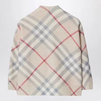 Burberry Cardigan With Light-coloured Check Motif
