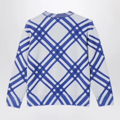 Burberry Check Pattern Cardigan In Wool