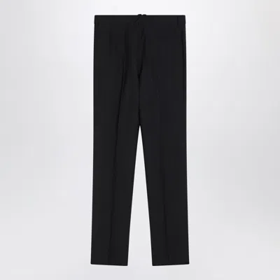 Burberry Classic Navy Blue Wool Blend Trousers
