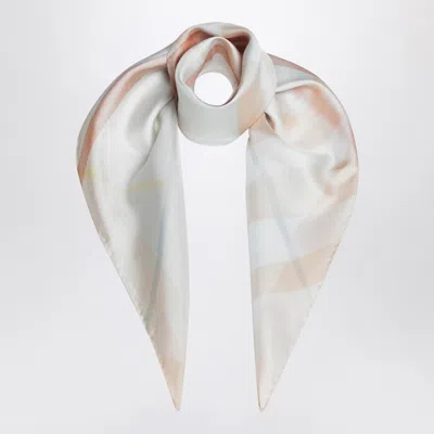 Burberry Silk Scarf Watercolor Effect Check