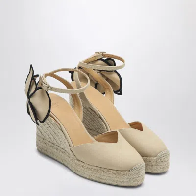 Shop Castaã±er Castañer Expadrillas Coco 105 Sand Color With Flower