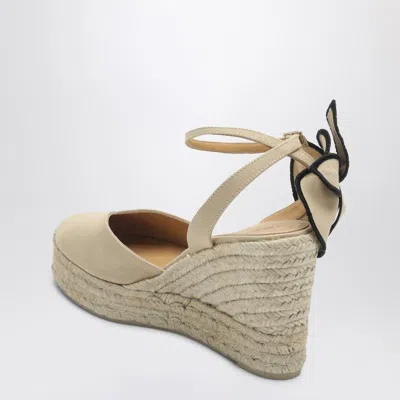 Castaã±er Castaner Wedge Espadrille Sandals With Decorative Flower Detail
