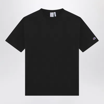 Champion Navy Blue Cotton Crew-neck T-shirt In Black