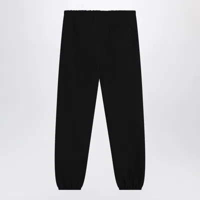 Champion Navy Blue Cotton Jogging Trousers In Black
