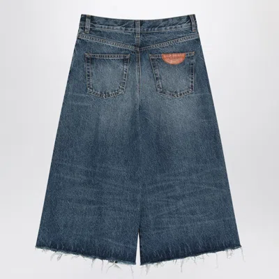 Chloé Blue Bermuda Patchwork Denim Shorts