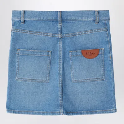 Chloé Blue Denim Mini Skirt