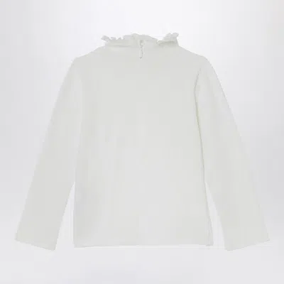 Chloé White Jersey With Ruffled Collar