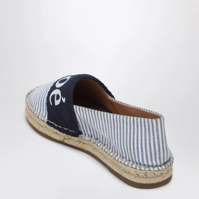 Chloé Woody Striped Espadrilles With Logo