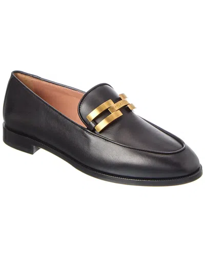 Aquazzura 10mm Brandi Leather Loafers In Black