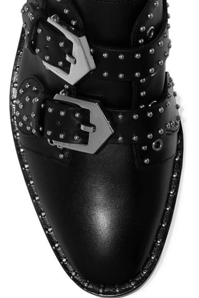 Shop Givenchy Studded Brogues In Black Leather