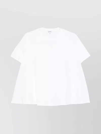Loewe Anagram-embroidered Trapeze T-shirt In White