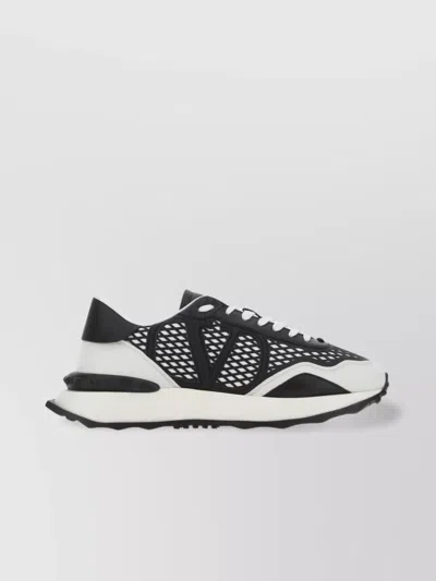 Valentino Garavani Sneakers Mesh Panel Rubber Sole In A01