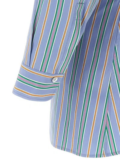 Etro Knotted Button-up Striped Shirt In Multicolor