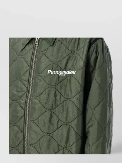 Oamc Peacemaker Zip-up Jacket In Forest Green