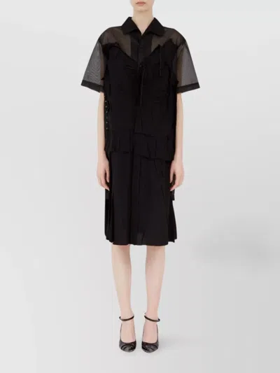 Maison Margiela Midi Polo Dress In Black