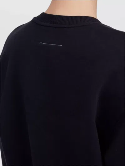 Mm6 Maison Margiela Oversized Cotton-jersey Sweatshirt In Black