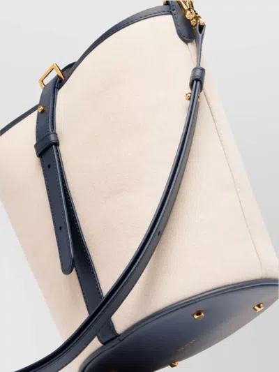 Patou Jp Bucket Bag Mm Canvas In Neutral