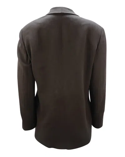 Giorgio Armani Single Breasted Jacket In Black Wool In Black