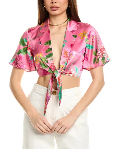 Rococo Sand Rue Silk Top In Multi