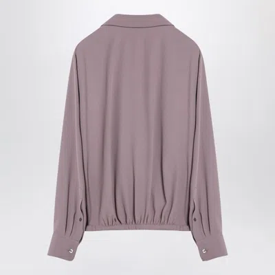 Dries Van Noten Pink Viscose Blend Drawstring Shirt In Neutral