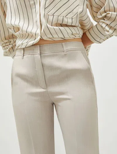 Marella Recycled Envers Satin Trousers In White