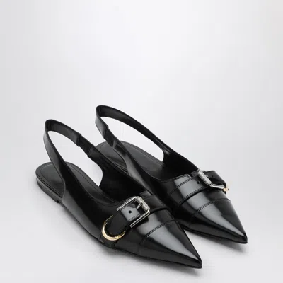 Givenchy Women Voyou Leather Slingback Flats In Black
