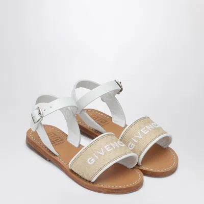 Givenchy White/beige Sandals With Logo