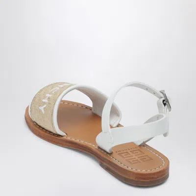 Givenchy White/beige Sandals With Logo