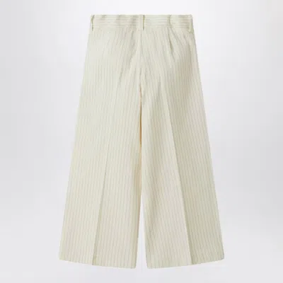 Il Gufo Pinstriped Cotton Pants
