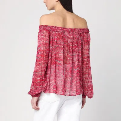 Isabel Marant Étoile Off-the-shoulder Printed Top Lightweight Fabric